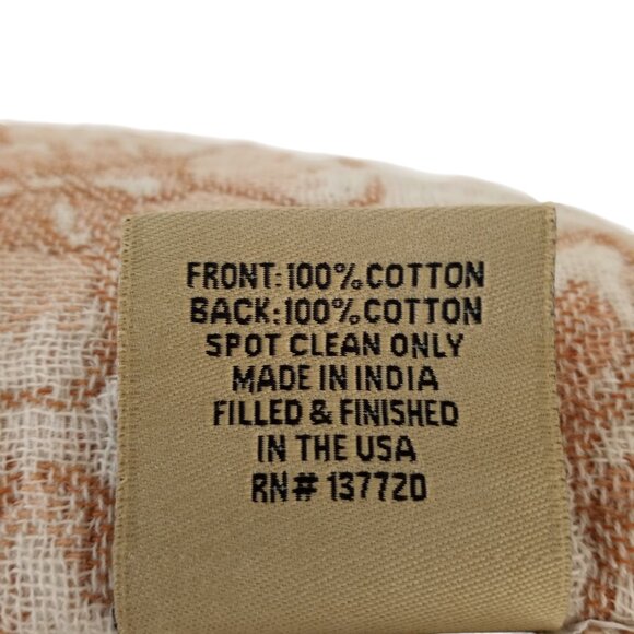 Devi Designs Cherise Gauze Throw Pillow 17"x17" Square Pastel Peach Apricot - Picture 5 of 6